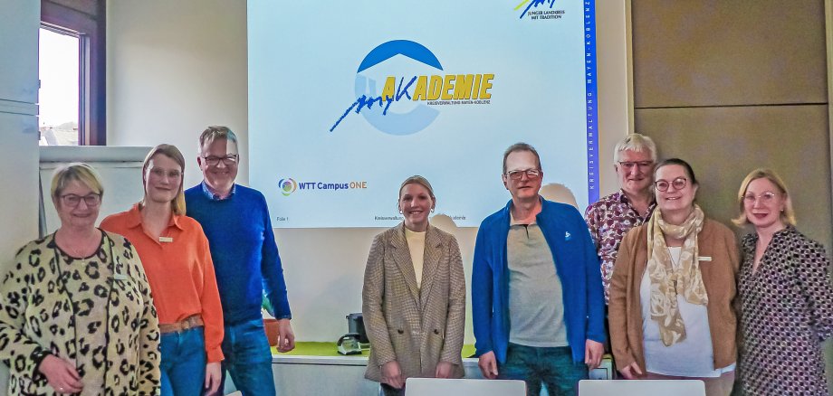 Vertreter der Verbandsgemeindeverwaltung Montabaur zu Besuch im Kreishaus. 